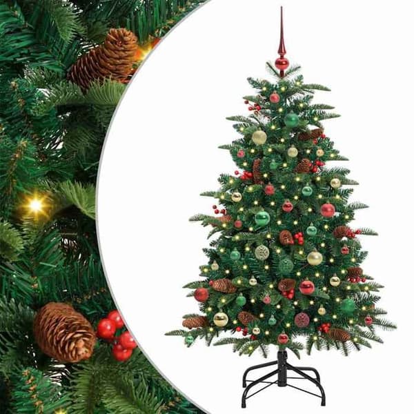 Kunstigt juletræ - EKSKLUSIV HUS - 150 cm - Grøn - Varm hvid LED - USB-forbindelse Grön