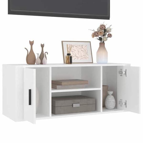 Maison Exclusive - TV Møbel Hvid 100x35x40 cm Ingeniørtræ