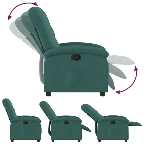 Maison Exclusive - Mørkegrøn Recliner Stol i Stof