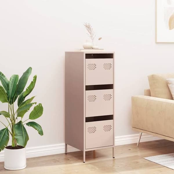 Maison Exclusive - Høj buffet i rosa 39x35x103,5 cm stål