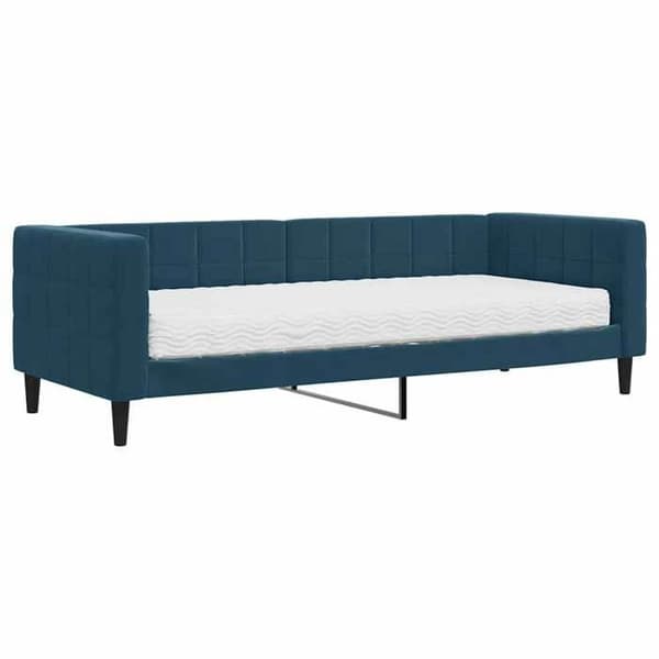 Maison Exclusive - Dagbädd med blå madrass 80x200 cm sammet