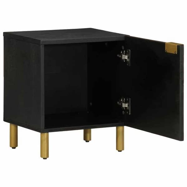 Maison Exclusive - Sort natbord 40x33x46 cm i solid mangotræ