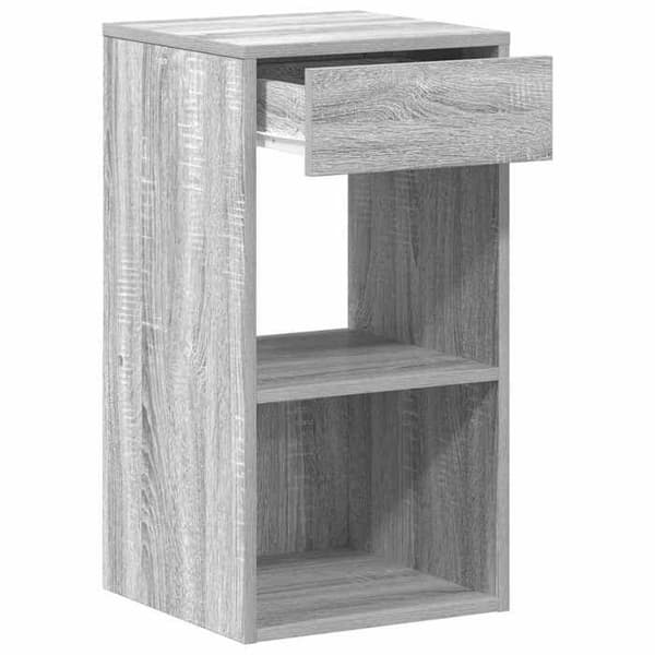 Natskabe - EKSKLUSIV HUS - 35x34x66,5 cm - 1 skuffe & 2 hylder - Spånplader - Sonoma grå Sonoma grå