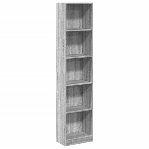 Maison Exclusive - Sonoma grå bibliotek 40x24x176 cm ingenjörsträ