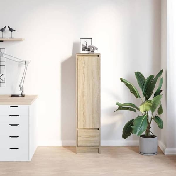 Maison Exclusive - Buffé hög ek sonoma 29,5x34x119,5 cm ingenjörsträ