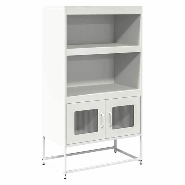 Maison Exclusive - Buffé hög vit 68x39x123 cm stål