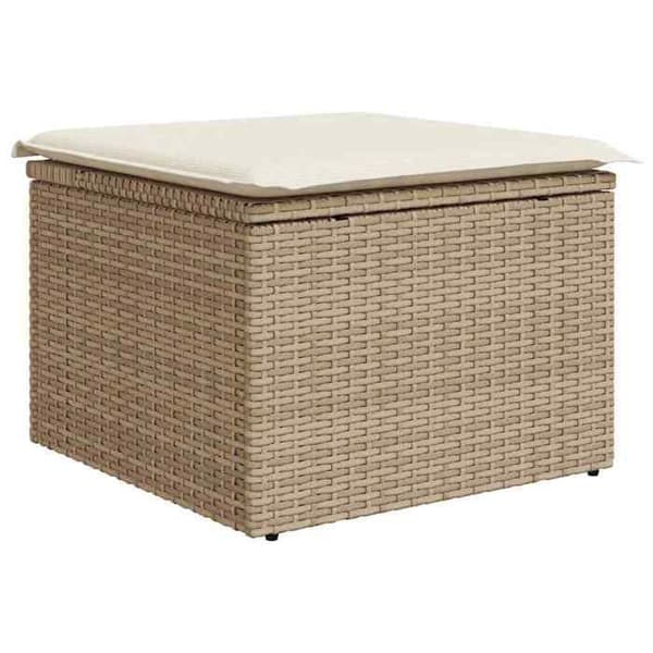 Maison Exclusive - 7 osan beige puutarhakalustesarja