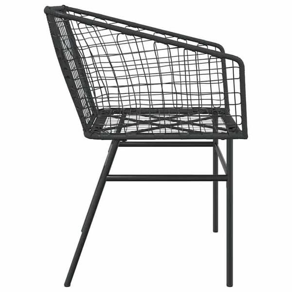 Maison Exclusive - Trädgårdsstolar set om 2 Svart flätad resin