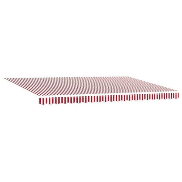 Maison Exclusive - Fällbart tak i röd och vit 500 × 300 cm