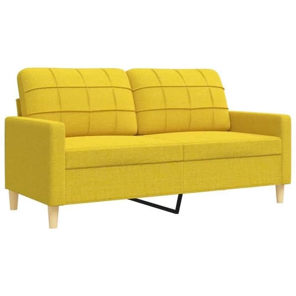 Maison Exclusive - Set med 2 soffor ljusgul tyg