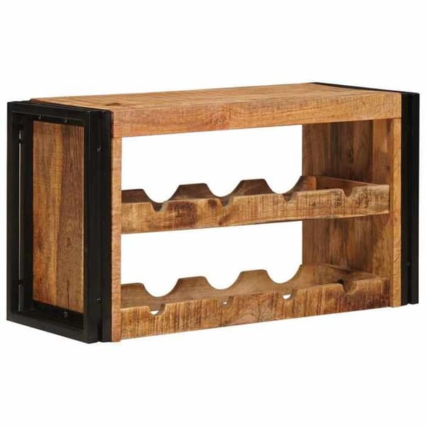 Maison Exclusive - Vinreol Brun 80 x 45 x 33 cm Solid rå mango træ brun