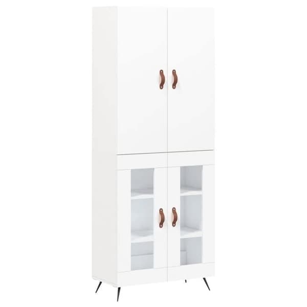 Maison Exclusive - Buffé hög Vit 69,5x34x180 cm Ingenjörsträ Vit