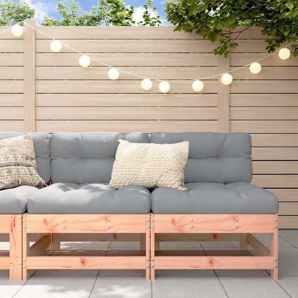 Maison Exclusive - Centrala soffor med kuddar 2 st massiv douglas