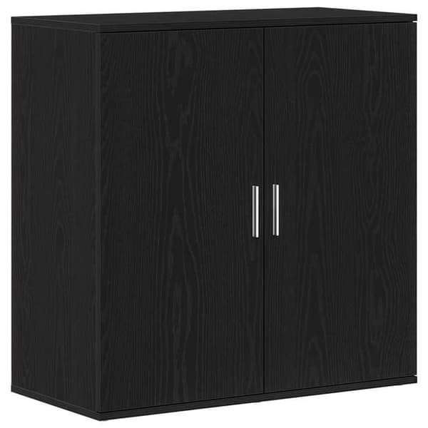 Maison Exclusive - Buffet Sort egetræ 79 x 38 x 80 cm Ingeniørtræ svart ek