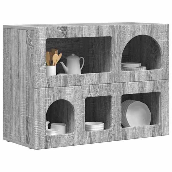 Maison Exclusive - Buffet ELST Grå Sonoma 80,5 x 35 x 59 cm Ingeniørtræ