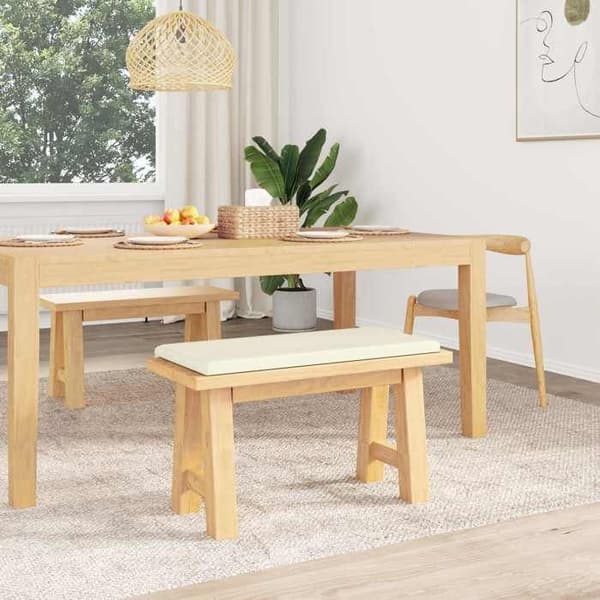 Maison Exclusive - Bænkpude i fløjl Creme Dybde 35 cm