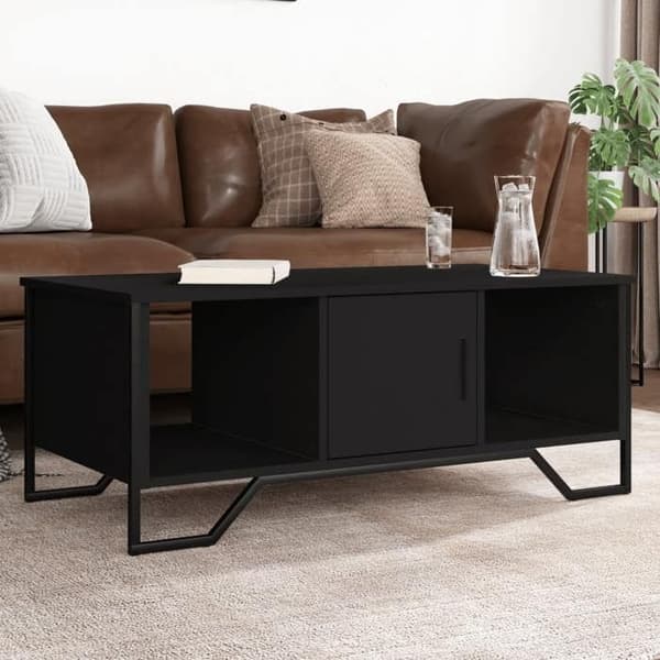 Maison Exclusive - Sort sofabord 100x51x40 cm ingeniørtræ