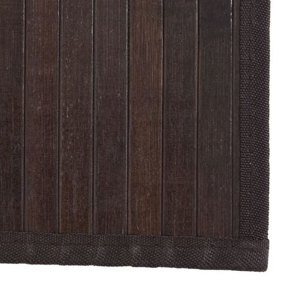 Maison Exclusive - Mörkbrun rektangulär matta 80x200 cm bambu