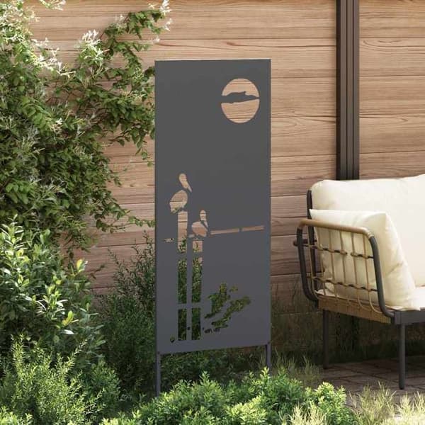 Trädgårdsskyddsskärm - EXKLUSIV HEM - Rektangulär - Antracit - Matt stål - 50x140 cm antracit