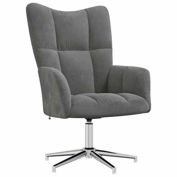 Maison Exclusive - Mörkgrå Velour Relaxstol