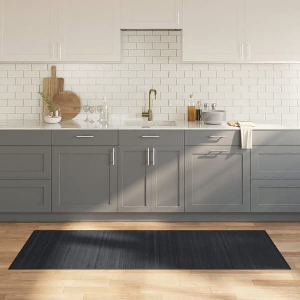 Maison Exclusive - Suorakulmainen harmaa matto 80x200 cm bambusta