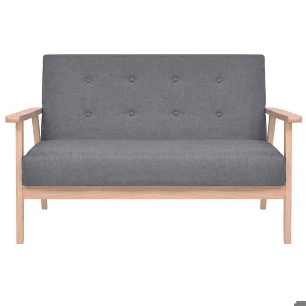 Maison Exclusive - 2-sitssoffa i mörkgrått tyg mörkgrå