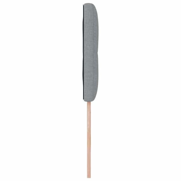 Sänggavel - EXKLUSIV HEM - LED 100 cm - Ljusgrå polyester tyg - USB LED-band - Justerbar höjd Ljusgrått
