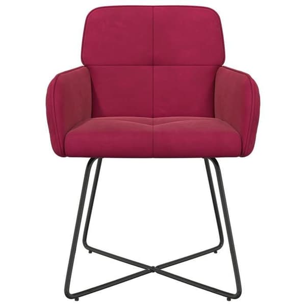 Maison Exclusive - Matstolar 2 st Sammet Bordeaux