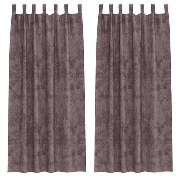 Maison Exclusive - Samettiverhot 2 kpl Ruskea 245 x 140 cm Sametti