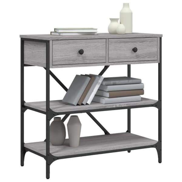 Maison Exclusive - Consolebord sonoma grå 75x34,5x75 cm ingeniørtræ