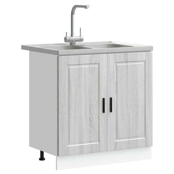 Maison Exclusive - Underskåp Porto 2 delar Grå 80 x 46 x 81,5 cm