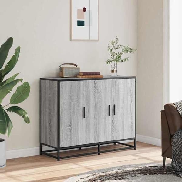 Maison Exclusive - Buffé Sonoma grå 94x35x76 cm ingenjörsträ
