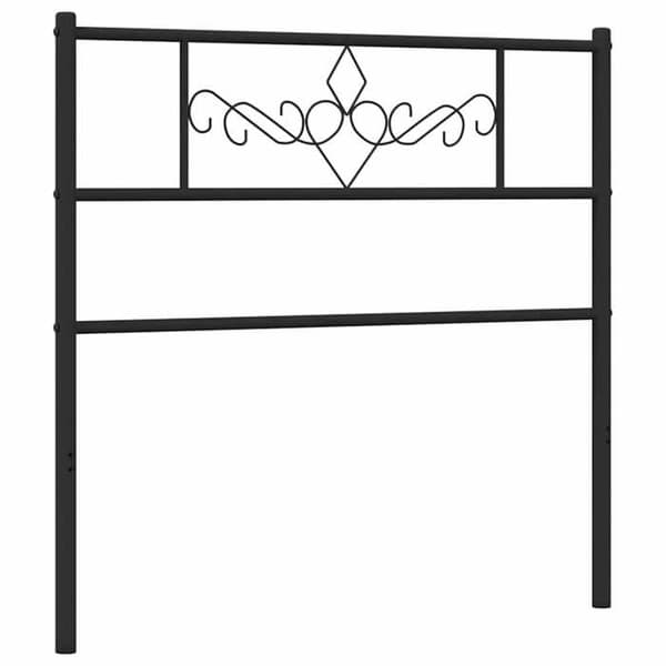 Maison Exclusive - Musta metallinen sängynpääty 75 cm