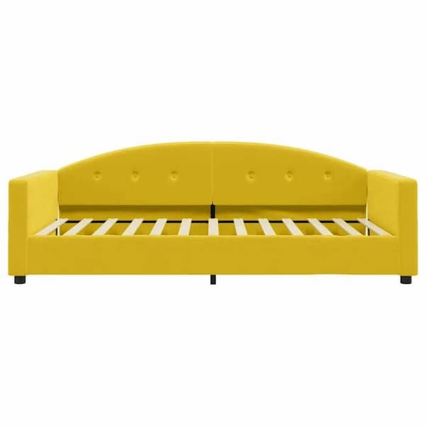 Maison Exclusive - Sängsoffa utan madrass gul 100x200 cm sammet