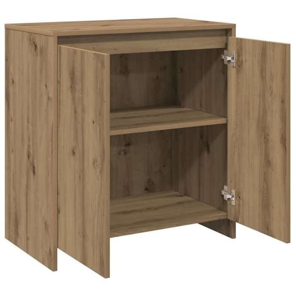 Maison Exclusive - Buffet i egetræ, håndlavet 70x41x75 cm, ingeniørtræ