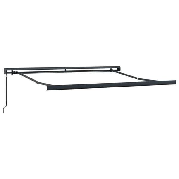 Maison Exclusive - | Retractable awning | Blå och vit med vit ram 3,5 x 2,5 m