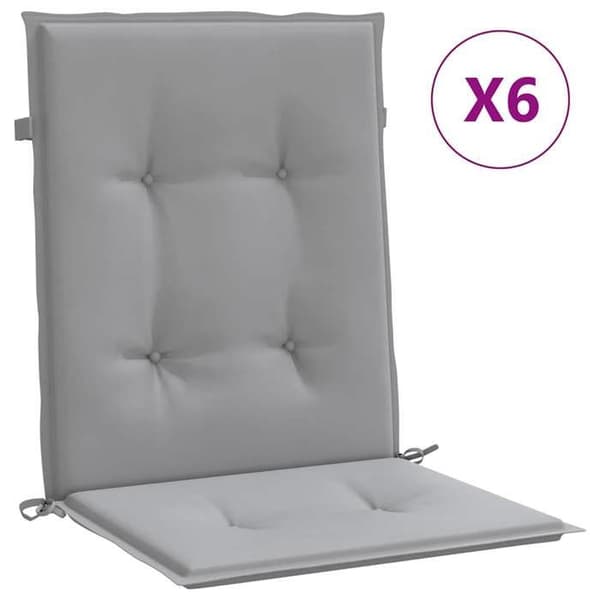 Maison Exclusive - Trädgårdsstolar med lågt ryggstöd, 6-pack, grå