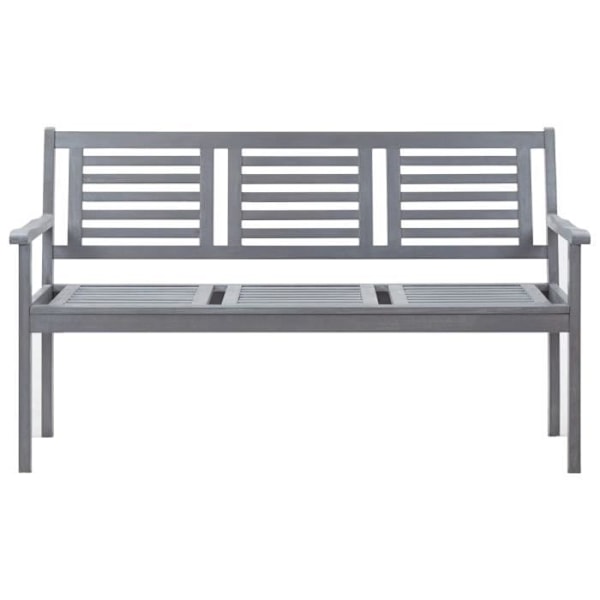 3-sits trädgårdsbänk med dyna 150 cm Eucalyptus Grey Grå