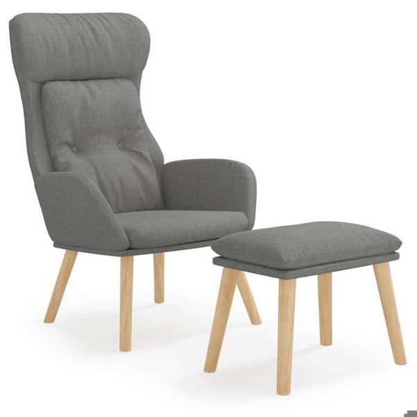 Maison Exclusive - Relax stol med fodstøtte Lys grå Stof