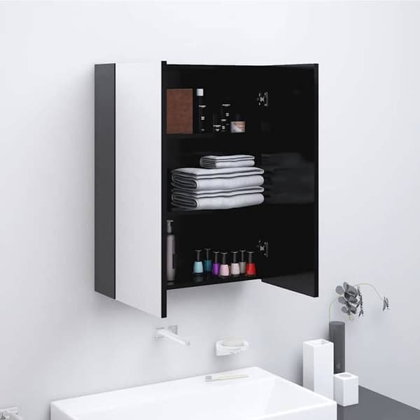 Maison Exclusive - Badeværelsesspejlskab 60x15x75 cm MDF Antracit