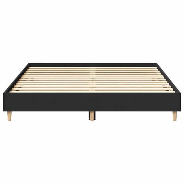 Sengestel - EKSKLUSIV HUS - 150x200 cm - Sort - Ingeniørtræ - Lamelseng Svart