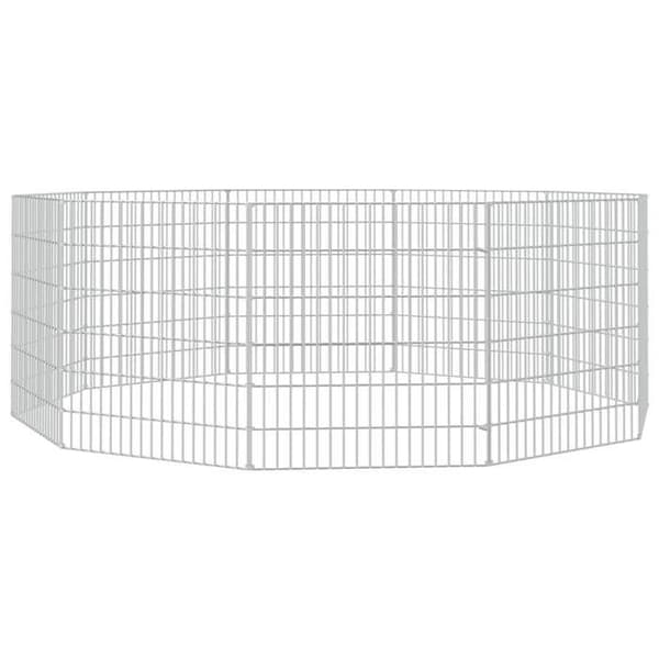 Burar & hönshus - Maison Exclusive - 10 paneler - 54 x 60 cm - galvaniserat järn Silver