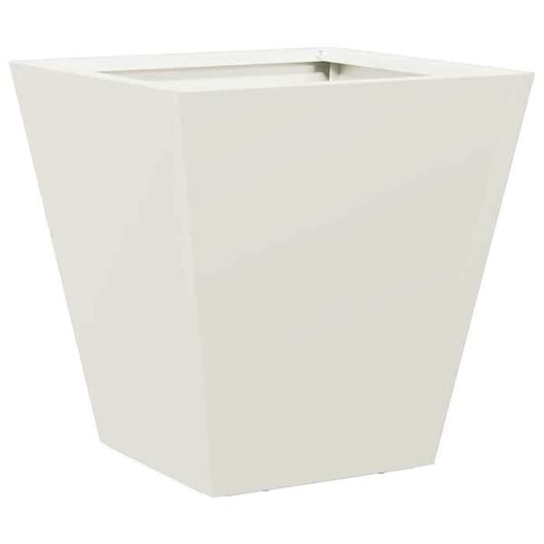 Maison Exclusive - Vit kruka 30x30x30 cm stål