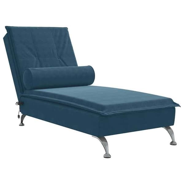 Maison Exclusive - Massagefåtölj med blå sammetskudde