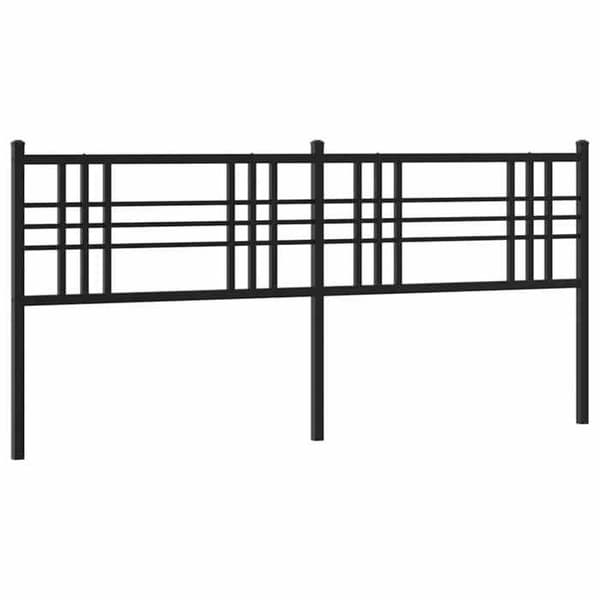 Maison Exclusive - Musta metallinen sängynpääty 200 cm
