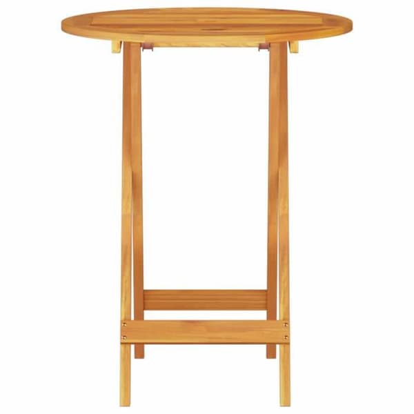 Maison Exclusive - Fällbart bistroset 3 delar Brun Massivt Akaciaträ