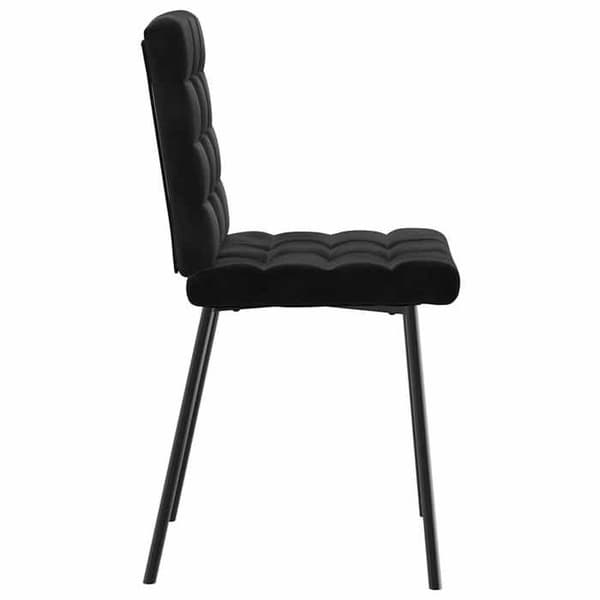 Maison Exclusive - Matstolar set om 2 Svart Sammet