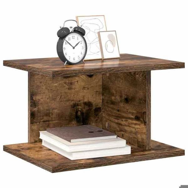 Natskab - EKSKLUSIV HUS - Sæt af 2 - Røget eg - Ingeniørtræ - 40x30x25 cm Rökt ek
