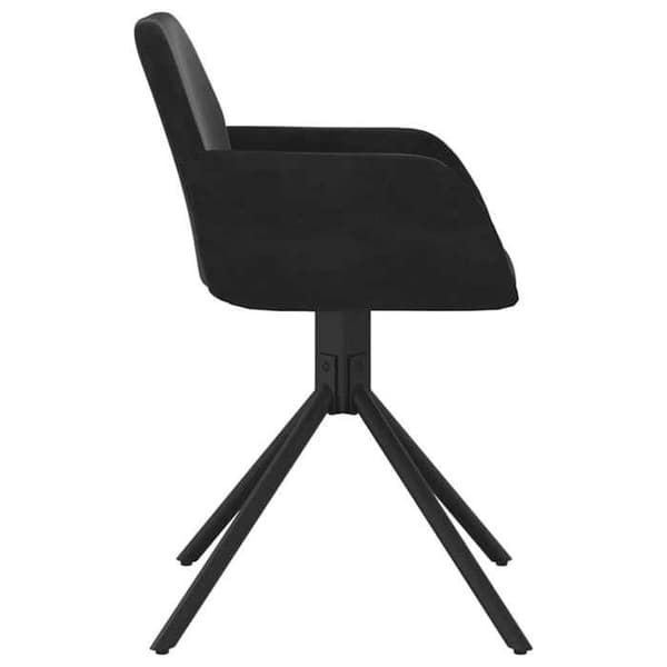 Maison Exclusive - Snurrbara matstolar set om 2 Svart Sammet