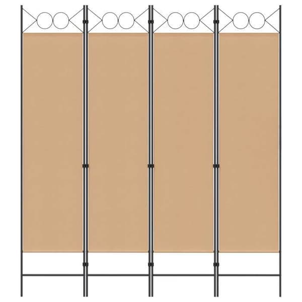 Maison Exclusive - 4-panelers rumsavdelare Beige 160 x 180 cm Tyg